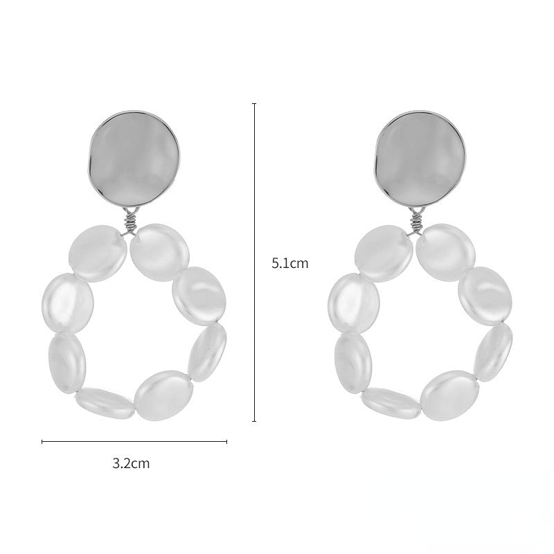 Pendientes Largos De Cobre De Perlas al por mayor